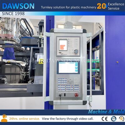 4本のスクリュー加熱ゾーンプラスチックブロー成形機 HDPEジェリーカンボトル生産ライン クランプ力270 KN 技術