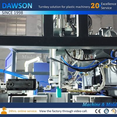 1L-5L 耐化学性HDPE広口ボトルのための8kwのダイヘッド加熱力を持つ自動吹塑機